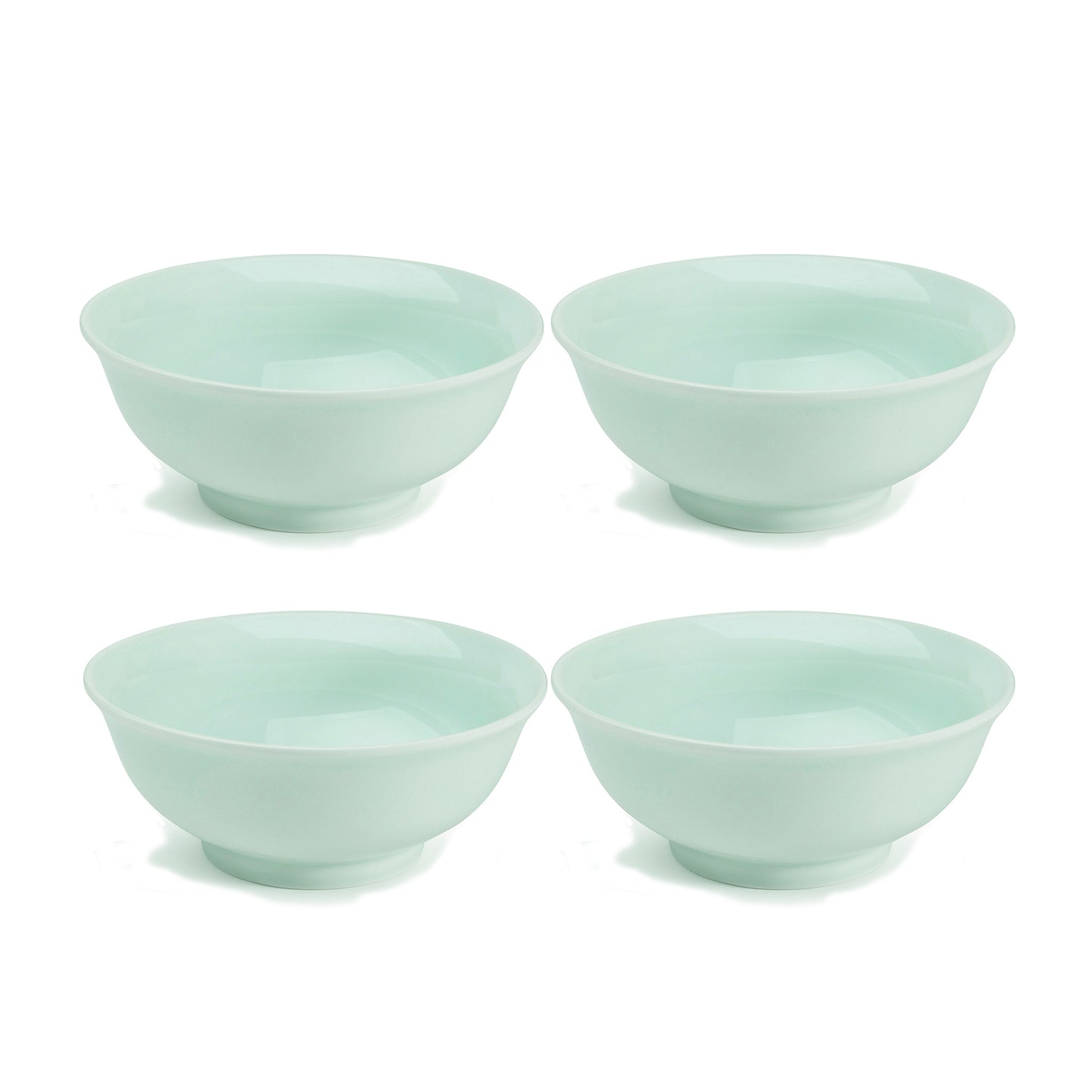 4-piece 30 oz Celadon Porcelain Soup Bowl Set, includes 4 bowls (7” diameter)