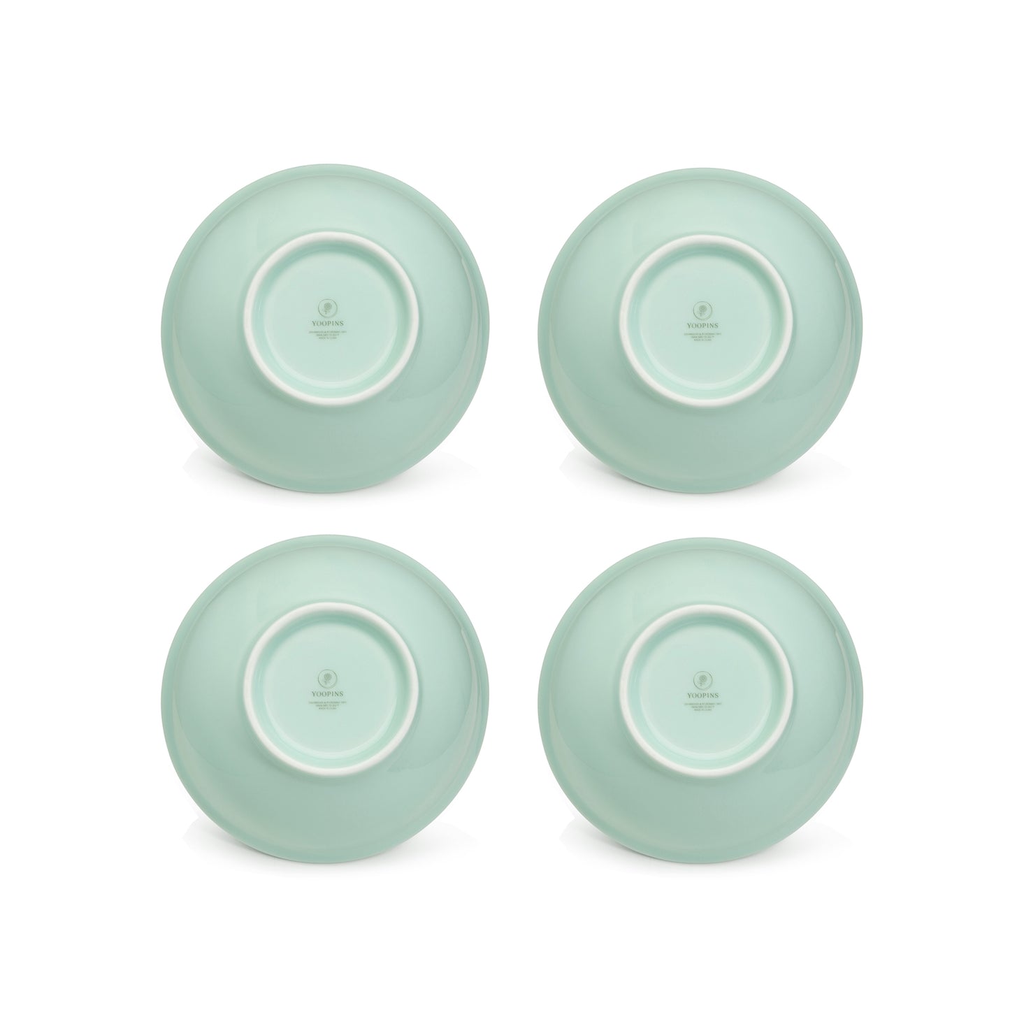 4-piece 30 oz Celadon Porcelain Soup Bowl Set, includes 4 bowls (7” diameter)