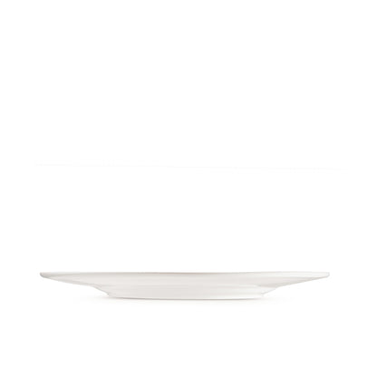 11 3/4" white porcelain dinner plate, horizontal view, media 4 of 4