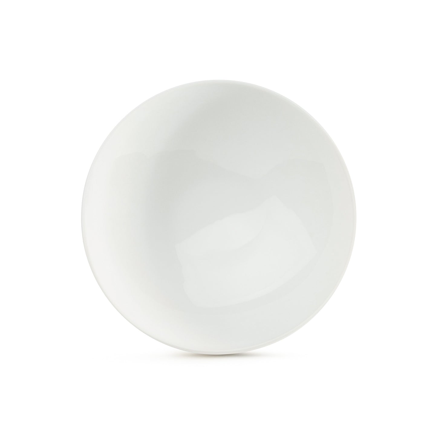 7" white porcelain bowl, top view, media 2 of 4