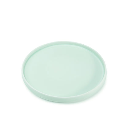 10" green celadon porcelain straight-sided dinner plate, 60 degree angle view, , media 4 of 4