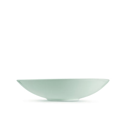 8" green celadon porcelain coupe bowl, salad bowl, soup bowl, horizontal view, media 3 of 4