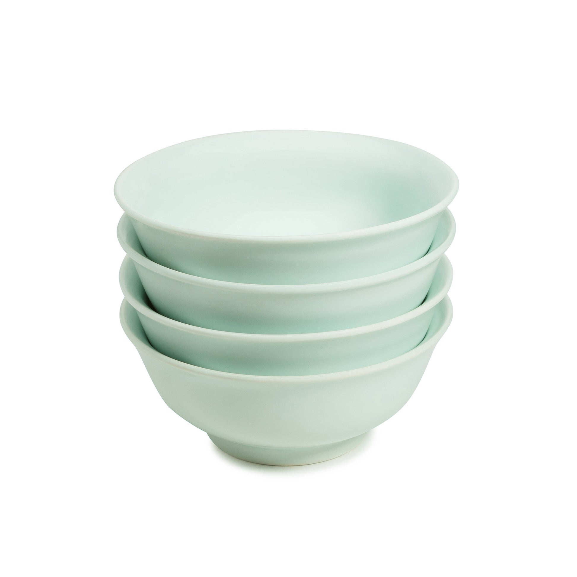 8 piece green celadon porcelain Zhengde bowl set, media 3 of 4
