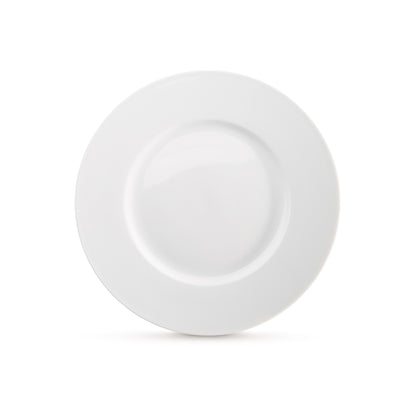11 3/4" white porcelain dinner plate, top view, media 2 of 4