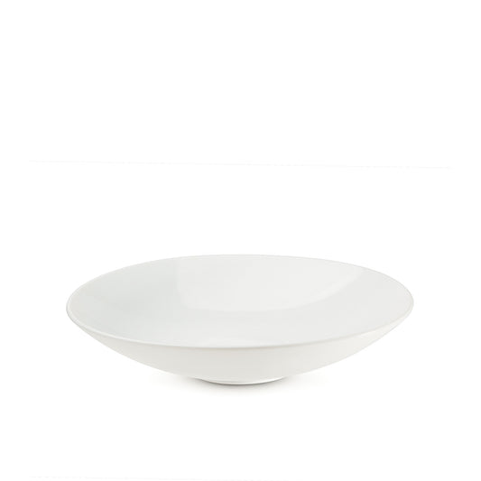 8" white porcelain coupe bowl, salad bowl, soup bowl, 45 degree view, media 3 of 4