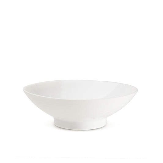 7" white porcelain bowl, 30 degree view, media 1 of 4