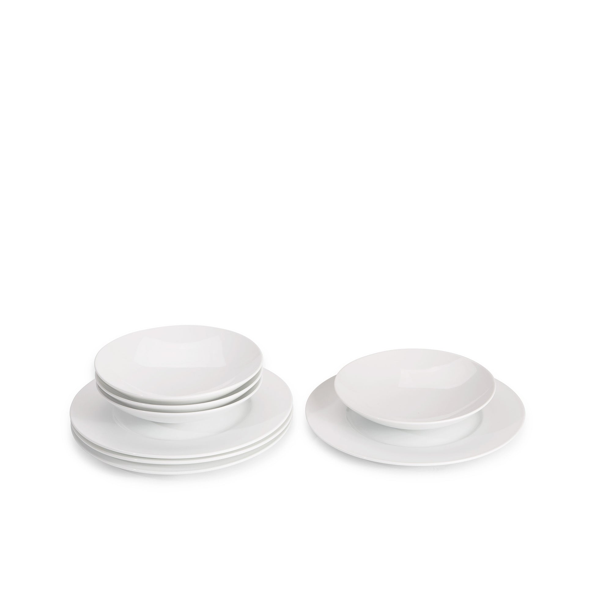 8-Piece White Porcelain Dinnerware Set (10 3/4